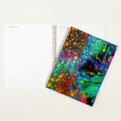 バブルサイケデリックバースト抽象芸術デイジー プランナー手帳 (ディスプレー)