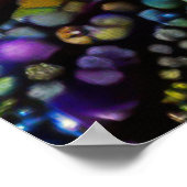 バブルサイケデリックバースト抽象芸術デイジー ポスター (角)