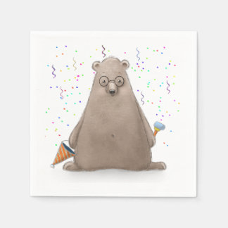 バブルザベア子供の誕生日 スタンダードカクテルナプキン