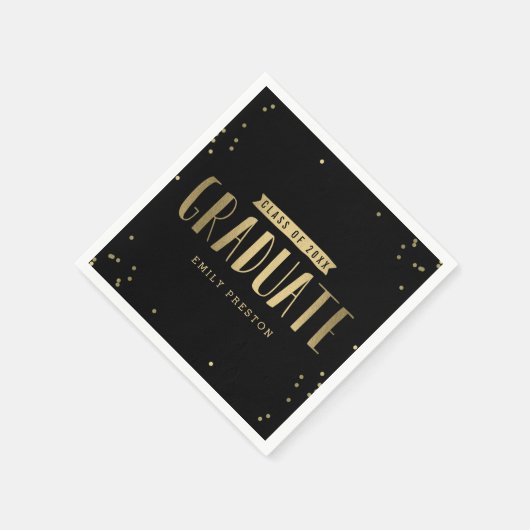 バブルシック卒業パーティナプキンス スタンダードカクテルナプキン (角)