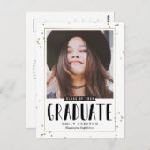 バブルシック卒業発表はがき ポストカード (正面/裏面)