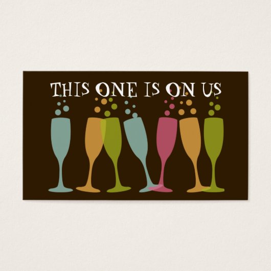 バブルシャンパン踊りガラスイベントドリンクチケット (正面)