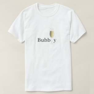 バブルシャンパーニュのミニマリストのグラス Tシャツ