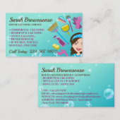 バブルジャニックスハウス清掃サービス 名刺 (正面/裏面)