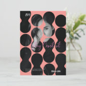 バブルスタイリッシュカバーの招待テンプレート 招待状 (スタンド正面)