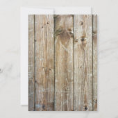 バブルスブルース ラスティックウッド ビア カップルシャワー 招待状 (裏面)