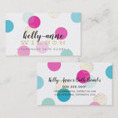 バブルスポッスタイリッシュトGLAMラグジュアリー金ゴールドバスボム 名刺 (正面/裏面)