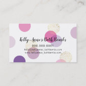 バブルスポッスタイリッシュトGLAMラグジュアリー金ゴールドバスボム 名刺 (裏面)