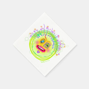 バブルスマイル ミモジー絵文字アート スタンダードカクテルナプキン