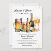 バブルズウェディングシャワー婚約パーティ 招待状 (正面)