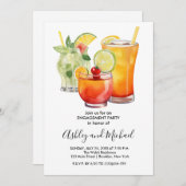 バブルズカクテル婚約パーティ 招待状 (正面/裏面)