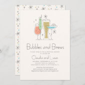 バブルズブルズカップルウェディングシャワー招待状 招待状 (正面/裏面)