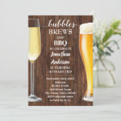 バブルズブローズ&バーベスターンアダルト誕生日 招待状 (スタンド正面)