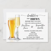 バブルズリハーサルディナーユーカリ&金ゴールド 招待状 (正面)