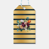 バブルズワインブルガンディーネイビーウェディングシャワー ギフトタグ (裏面)