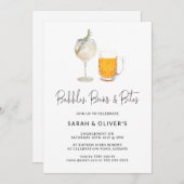 バブルズワイン婚約招待状 招待状 (正面/裏面)