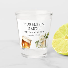 バブルズ アンド ブリュース カップルシャワー ショットグラス
