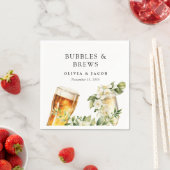 バブルズ アンド ブリュース カップルシャワー スタンダードカクテルナプキン (インサイチュ)