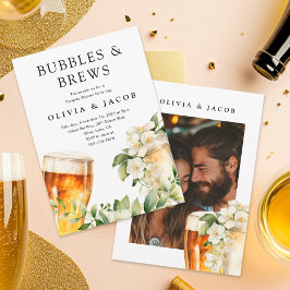 バブルズ アンド ブリュース カップルシャワー フォト招待状 招待状