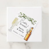 バブルズ アンド ブリュース ユーカリ カップル シャワーパーティー フェイバータグ (インサイチュ)