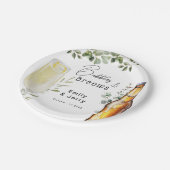 バブルズ アンド ブリュース ユーカリ カップル シャワーパーティー ペーパープレート (アングル)