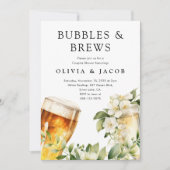 バブルズ アンド ブリューズ カップルシャワー フォト招待状 招待状 (正面)