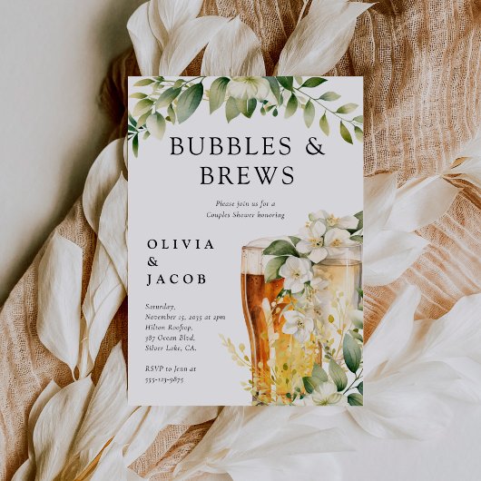 バブルズ アンド ブリューズ カップルシャワー 招待状