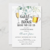 バブルズ アンド ブリュー カップルシャワー 招待状 (正面)