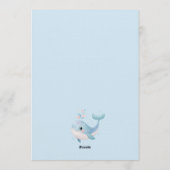 バブルズ&フィンズ 子供の誕生日 招待状 (裏面)