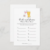 バブルズ＆ブルー  『彼らはどこにいた？』 シャワーゲーム 招待状 (正面/裏面)