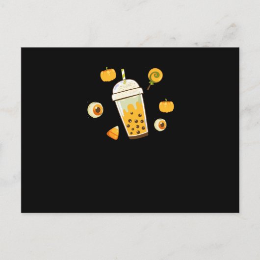 バブルティーかわいいハロウィーン ポストカード (正面)