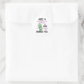 バブルティーが大好きな女の子ボバかわいい ラウンドシール (バッグ)