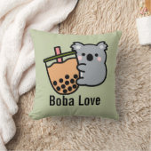 バブルティーとコアラ・ベア クッション (ブランケット)