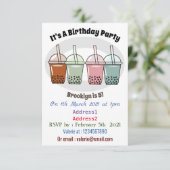 バブルティーの漫画イラスト 招待状 (スタンド正面)