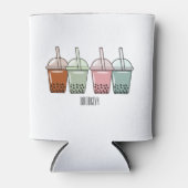 バブルティーの漫画イラスト 缶クーラー (正面)