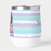 バブルティーを持つかわいいアニメの少女 (左面)