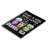 バブルティーギフト女の子かわいいバブルティー ノートブック (左側)