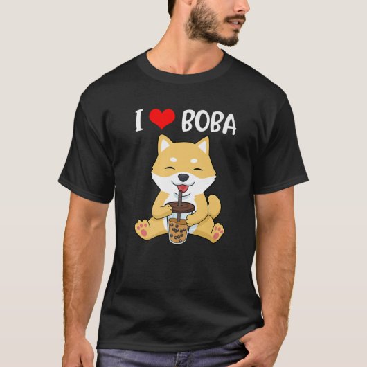 バブルティーギフト女の子柴犬ギフト女性Boba T Tシャツ (正面)