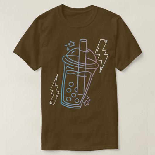 バブルティードリンカータピオカパールミルクボバティー5 Tシャツ (デザイン正面)