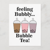 バブルティードリンクの面白いポストカード ポストカード (正面)