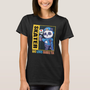 バブルティーバブルが大好きなスケーターbobaドリンクcos tシャツ