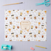 バブルティービジネス白パーソナライズされた色 薄葉紙 (クラフト)