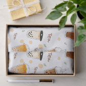 バブルティービジネス白パーソナライズされた色 薄葉紙 (ギフト)