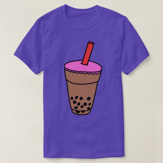 バブルティーピンクの蓋 Tシャツ (デザイン正面)