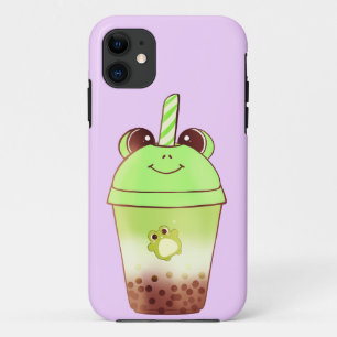 バブルティーミルクティーカエル動物 iPhone 11 ケース