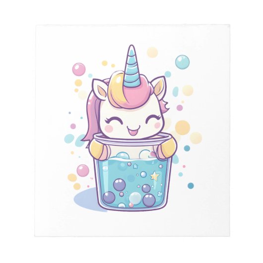 バブルティーユニコーン（1） ノートパッド (正面)