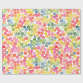 バブルティーレインボーピンクオレンジグリーンかわいい ラッピングペーパー (フラット)
