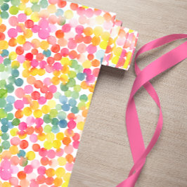 バブルティーレインボーピンクオレンジグリーンかわいい ラッピングペーパー