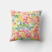 バブルティーレインボーピンクオレンジグリーン クッション (裏面)