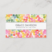 バブルティーレインボーピンクオレンジグリーン 名刺 (正面)